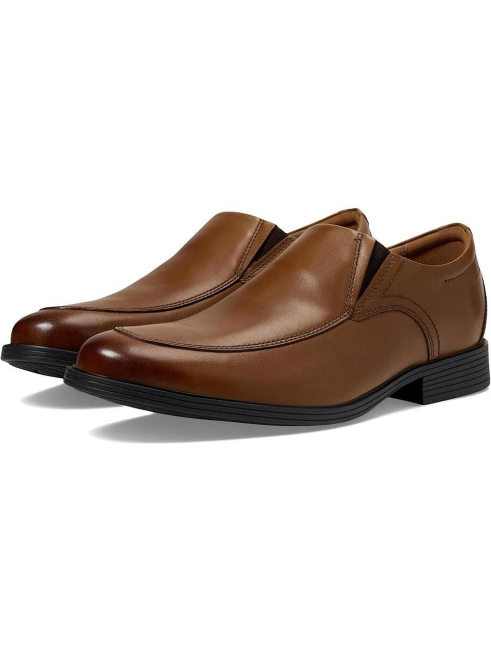 Clarks Whiddon Loafers Leather Slip on Tan Comfort Dress Shoe Men's 7 $105 MSRP
